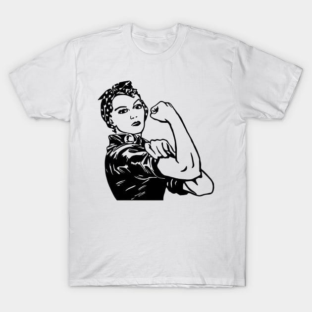 Rosie The Riveter T-Shirt by Slightly Unhinged